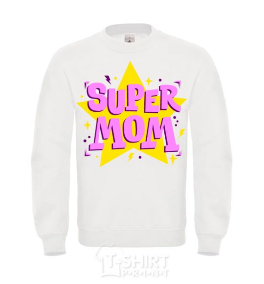 Свитшот SUPER MOM Белый фото