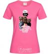 Женская футболка SUPER MAMA of girls Ярко-розовый фото