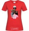 Women's T-shirt SUPER MAMA of girls red фото