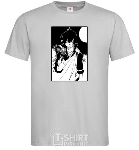 Men's T-Shirt Fairy Tail zeref grey фото