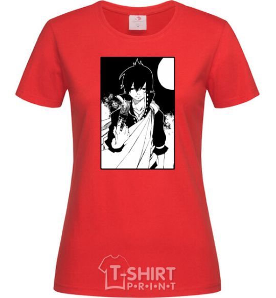 Women's T-shirt Fairy Tail zeref red фото