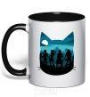 Mug with a colored handle Fairy Tail shadow black фото