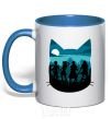 Mug with a colored handle Fairy Tail shadow royal-blue фото