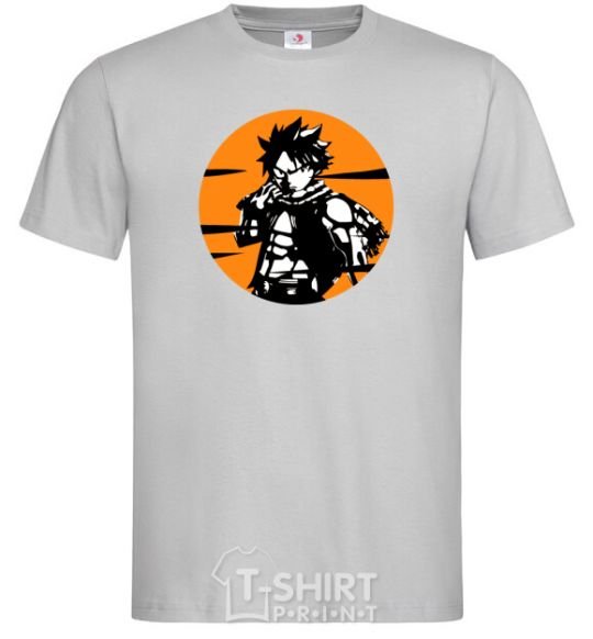 Men's T-Shirt Fairy Tail Nastu in a mug grey фото