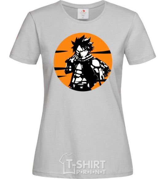 Women's T-shirt Fairy Tail Nastu in a mug grey фото