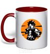 Mug with a colored handle Fairy Tail Nastu in a mug red фото