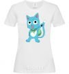 Women's T-shirt Fairy Tail cat White фото