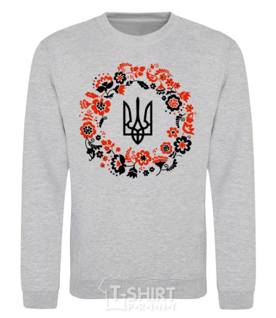 Sweatshirt Wreath with a trident sport-grey фото