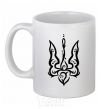 Ceramic mug Trident emblem White фото
