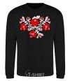 Sweatshirt Flowers embroidery b/w black фото