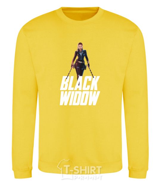 Sweatshirt Black widow yellow фото