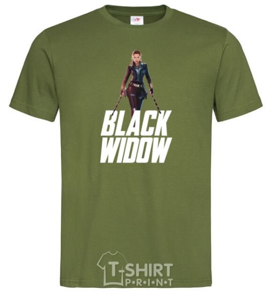 Men's T-Shirt Black widow millennial-khaki фото