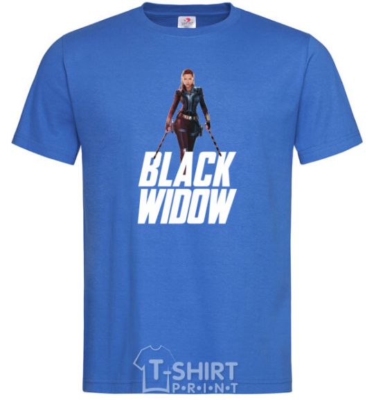 Мужская футболка Black widow Ярко-синий фото