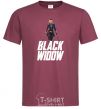 Men's T-Shirt Black widow burgundy фото