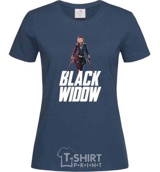 Women's T-shirt Black widow navy-blue фото