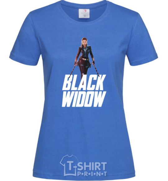 Women's T-shirt Black widow royal-blue фото