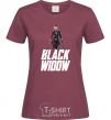 Women's T-shirt Black widow burgundy фото