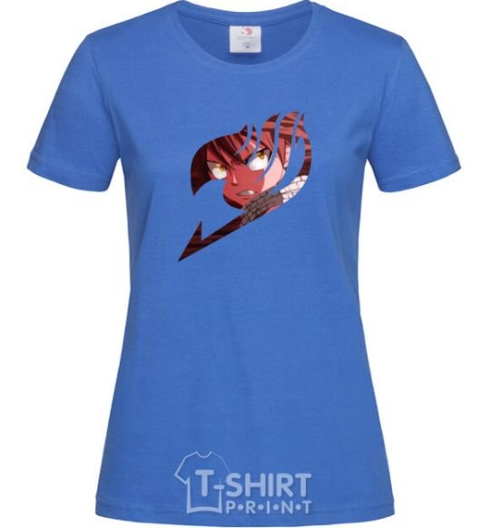 Women's T-shirt Fairy Tail Natsu logo royal-blue фото