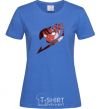 Women's T-shirt Fairy Tail Natsu logo royal-blue фото