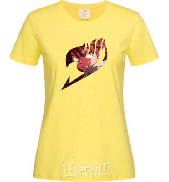 Женская футболка Fairy Tail Natsu logo Лимонный фото