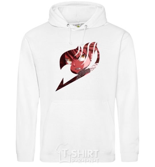 Men`s hoodie Fairy Tail Natsu logo White фото