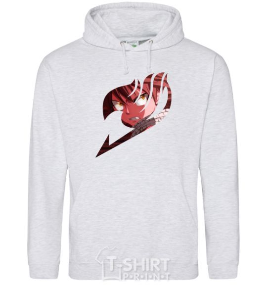 Men`s hoodie Fairy Tail Natsu logo sport-grey фото