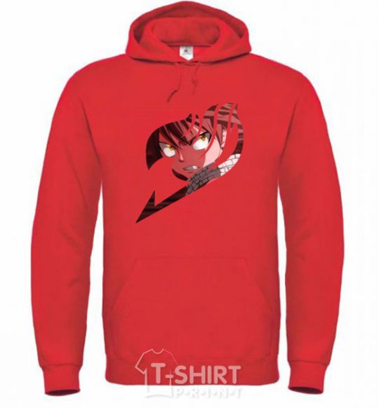 Men`s hoodie Fairy Tail Natsu logo bright-red фото