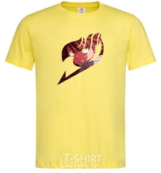 Мужская футболка Fairy Tail Natsu logo Лимонный фото