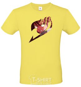 Men's T-Shirt Fairy Tail Natsu logo cornsilk фото