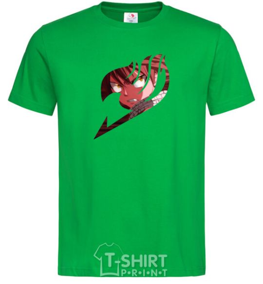 Мужская футболка Fairy Tail Natsu logo Зеленый фото