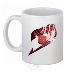 Ceramic mug Fairy Tail Natsu logo White фото
