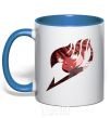 Mug with a colored handle Fairy Tail Natsu logo royal-blue фото