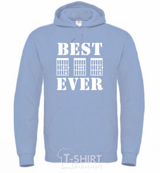 Men`s hoodie Best Dad Ever sky-blue фото