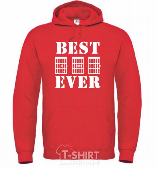 Men`s hoodie Best Dad Ever bright-red фото