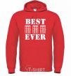 Men`s hoodie Best Dad Ever bright-red фото