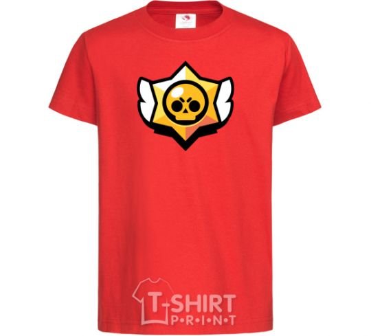 Детская футболка Бравл старс лого Красный фото