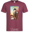 Men's T-Shirt Genshion impact Zhongli burgundy фото