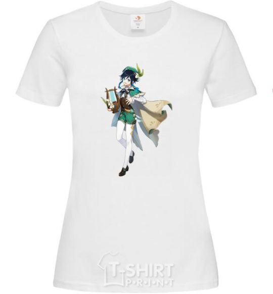 Women's T-shirt Genshion impact Vents White фото