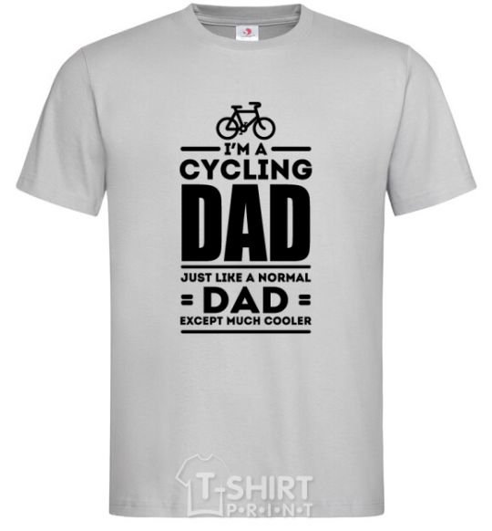 Мужская футболка Im a cycling Dad Серый фото