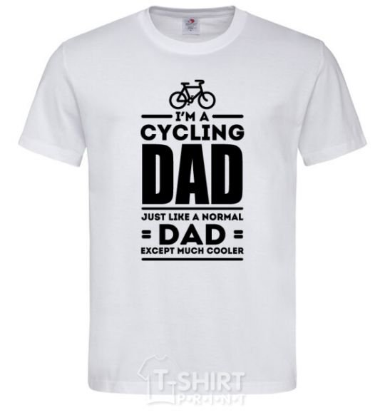 Men's T-Shirt Im a cycling Dad White фото
