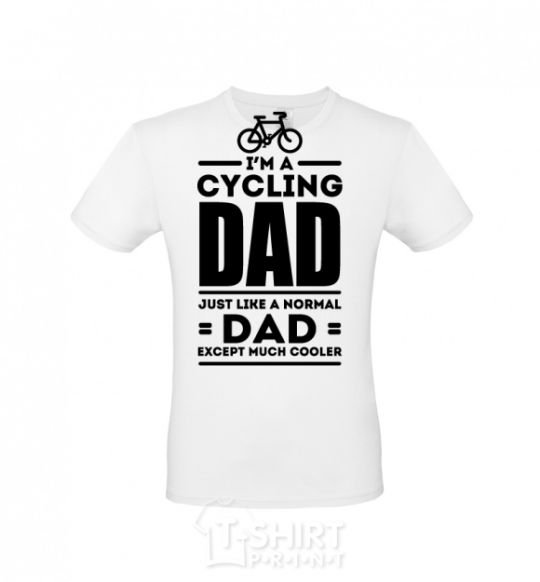 Мужская футболка Im a cycling Dad Белый фото