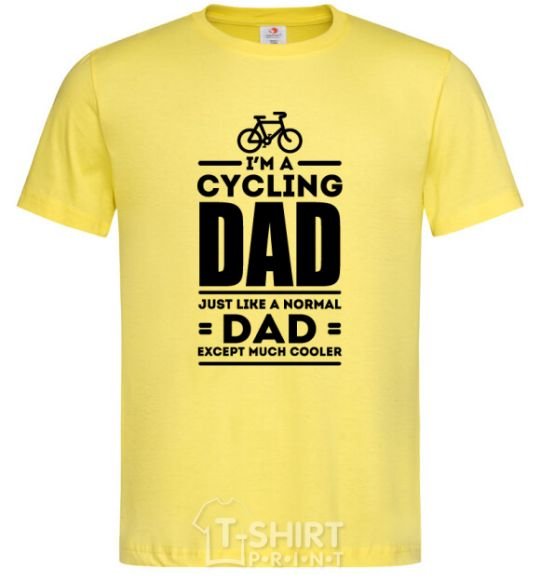 Мужская футболка Im a cycling Dad Лимонный фото