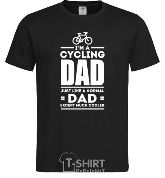 Мужская футболка Im a cycling Dad Черный фото