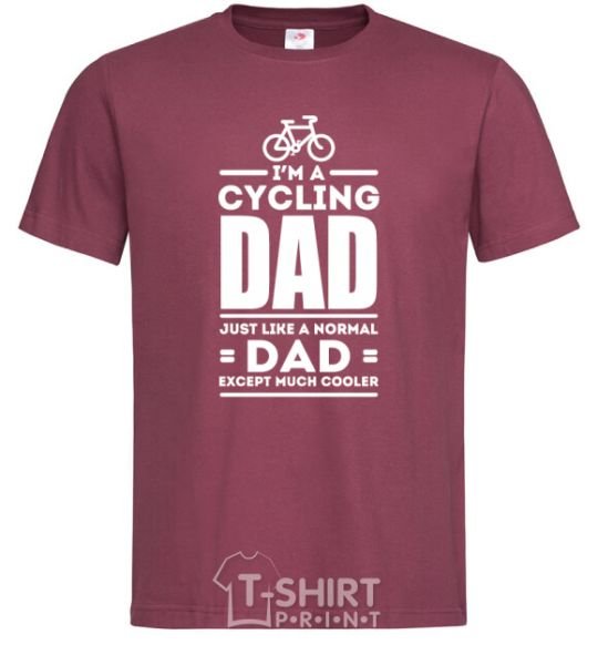 Мужская футболка Im a cycling Dad Бордовый фото