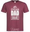 Men's T-Shirt Im a cycling Dad burgundy фото