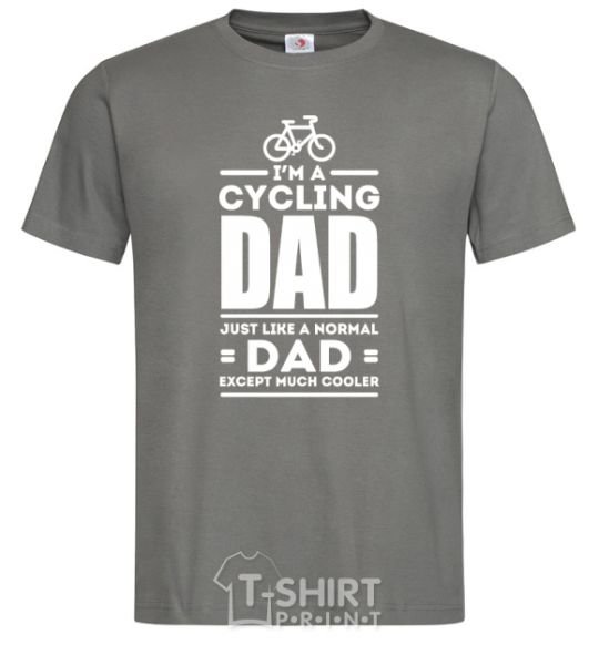 Мужская футболка Im a cycling Dad Графит фото