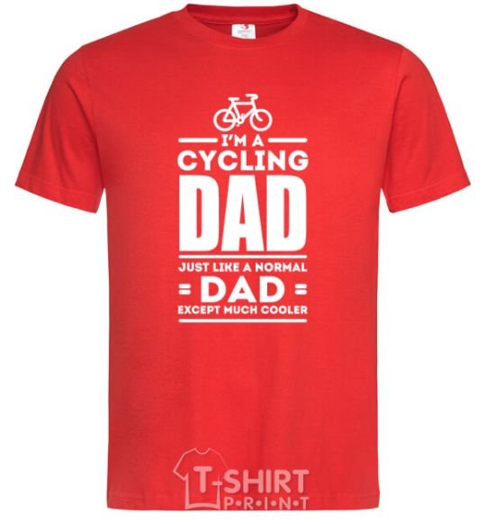 Men's T-Shirt Im a cycling Dad red фото