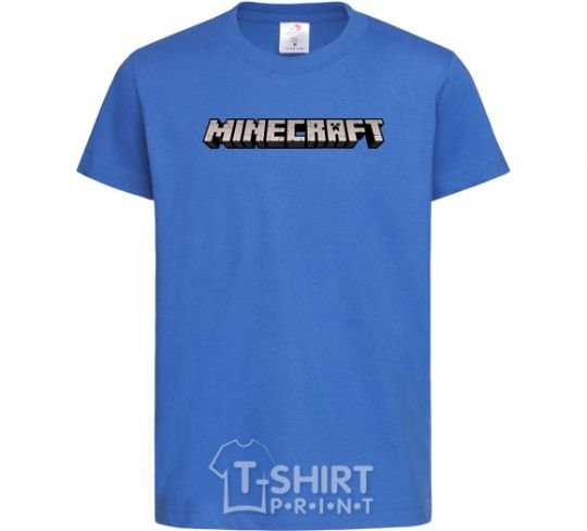 Детская футболка Minecraft logo 3d Ярко-синий фото