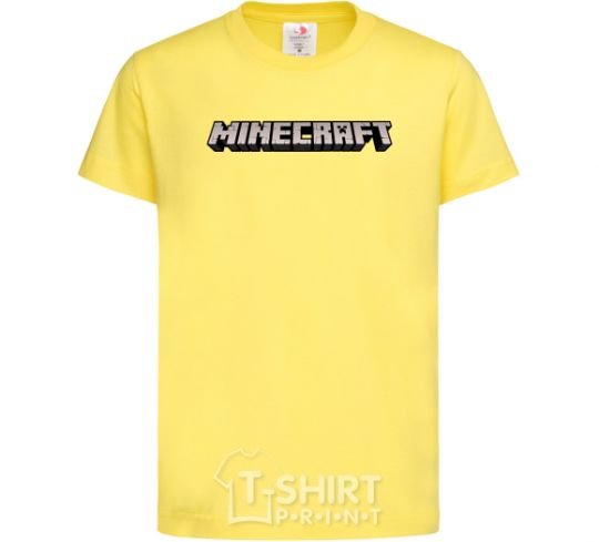 Детская футболка Minecraft logo 3d Лимонный фото