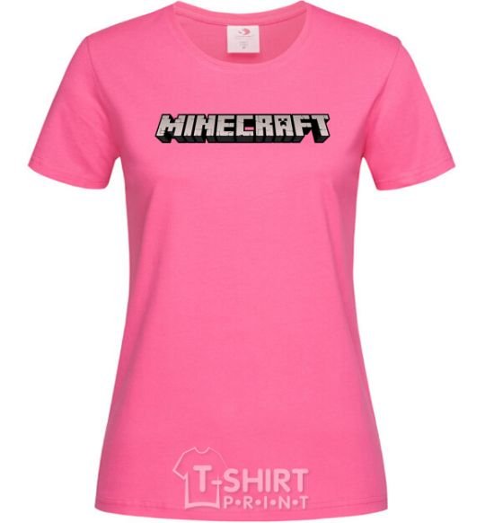 Women's T-shirt Minecraft logo 3d heliconia фото